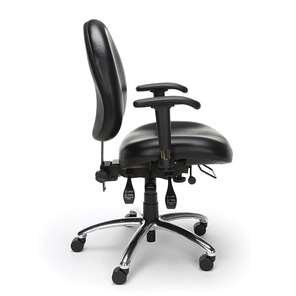 OFM Hi-Back Ergonomic Metal Computer & Desk Big & Tall Chair, 400 Lb. Capacity, Black (247-VAM-606) - Image 3