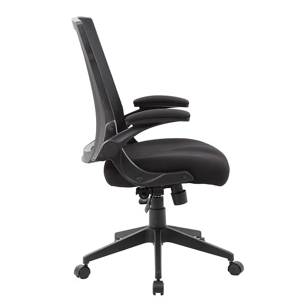 Boss Mesh Flip Arm Chair, Black (B6776-BK) - Image 3