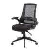 Boss Mesh Flip Arm Chair, Black (B6776-BK)