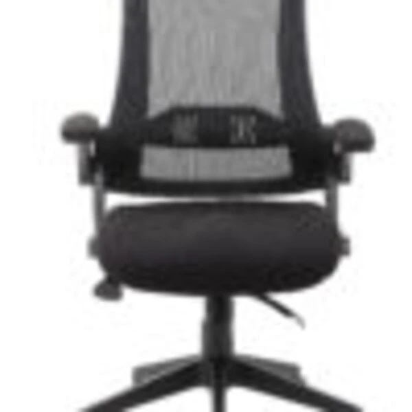 Boss Mesh Flip Arm Chair, Black (B6776-BK) - Image 2