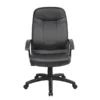 Boss High Back LeatherPlus Chair, Black (B8401)