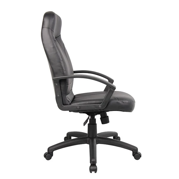 Boss High Back LeatherPlus Chair, Black (B8401) - Image 2