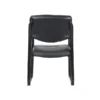 Boss Leather Sled Base Side Chair With Arms, Black (9519)