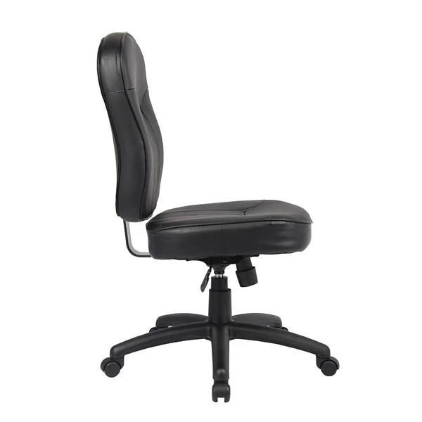Boss Leather Task Chair, Black (B1560) - Image 3