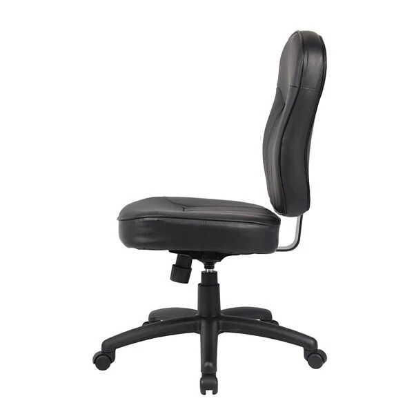 Boss Leather Task Chair, Black (B1560) - Image 4