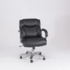Safco 3500 Series Ergonomic Leather Executive Big & Tall Chair, 350 Lb. Capacity, Black (3504BL)