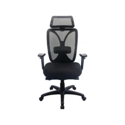 Tempur-Pedic Mesh Back Fabric Computer And Desk Chair, Black (TP6450-BLK-PIP)