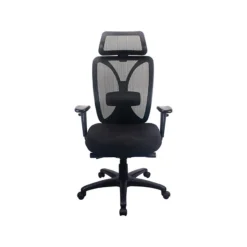 Tempur-Pedic Mesh Back Fabric Computer And Desk Chair, Black (TP6450-BLKMB)