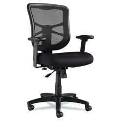 Alera Elusion Series Mesh Back Fabric Computer And Desk Chair, Black (ALEEL41ME10B)
