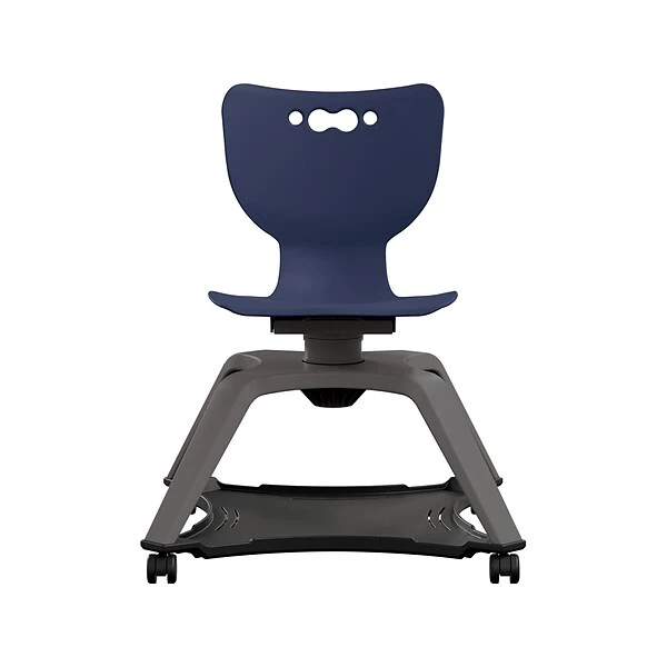 MooreCo Hierarchy Enroll Polypropylene School Chair, Navy (54325-Navy-NA-NN-SC) - Image 2