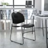 Flash Furniture HERCULES™ Plastic Ultra Compact Stack Chair, Black [RUT188BKCHR]