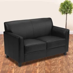 Flash Furniture HERCULES Diplomat Series 52" LeatherSoft Loveseat, Black (BT8272BK)