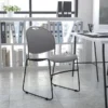 Flash Furniture Hercules Series Plastic Stack Chair, Gray (RUT188GY)