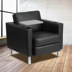 Flash Furniture Leather Guest Chair, Black (BT8219BK)