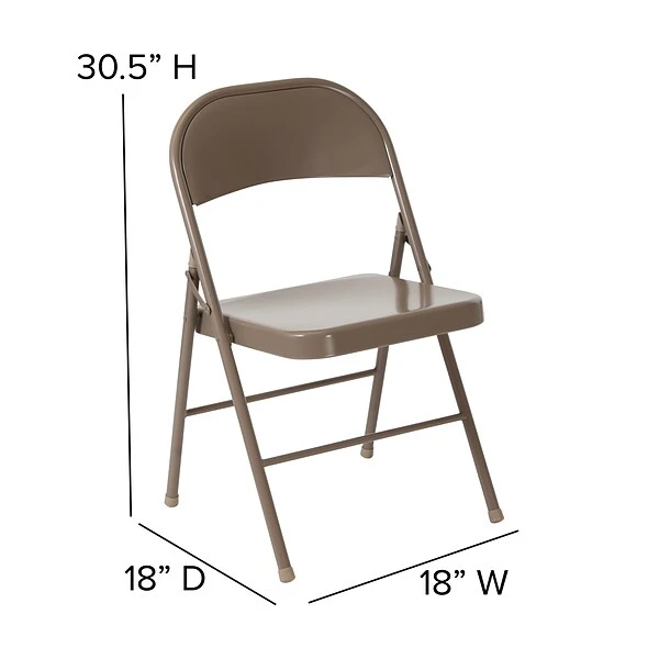 Flash Furniture HERCULES Series Metal Folding Chair, 4/Pk (4BDF002BGE) - Image 6