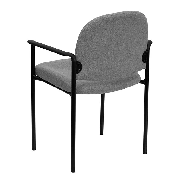 Flash Furniture Fabric Stackable Steel Side Chairs W/Arms (BT5161GY) - Image 6