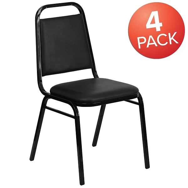 Flash Furniture HERCULES Vinyl Office Chair, Black, 4/Pack (FD-BHF-2-GG) - Image 2