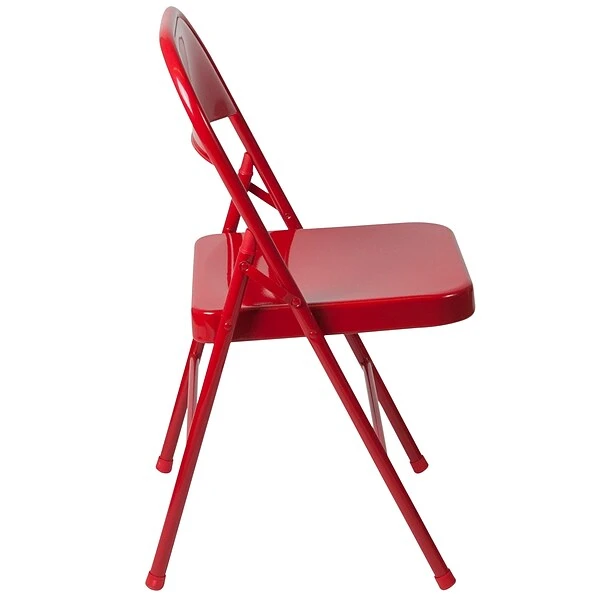 Flash Furniture HERCULES Series Metal Folding Chair, 4/Pk (4BDF002RED) - Image 7