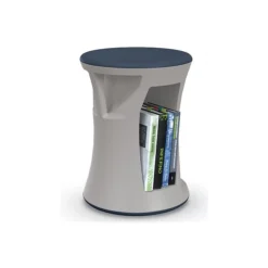 MooreCo Hierarchy Flipz Rubber School Chair, Navy/Gray (83464-NAVY)