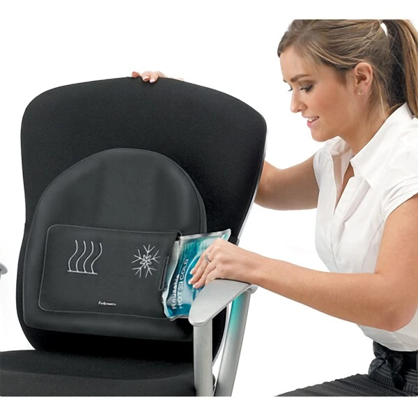 Fellowes Heat And Soothe Back Support, Black (9190001) - Image 4