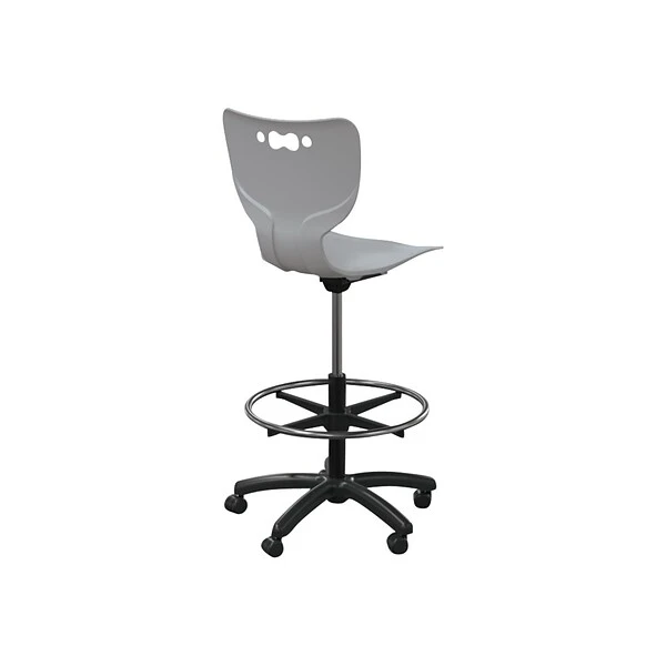 MooreCo Hierarchy 5-Star Plastic School Chair, Cool Gray (53512-GREY-NA-SC)