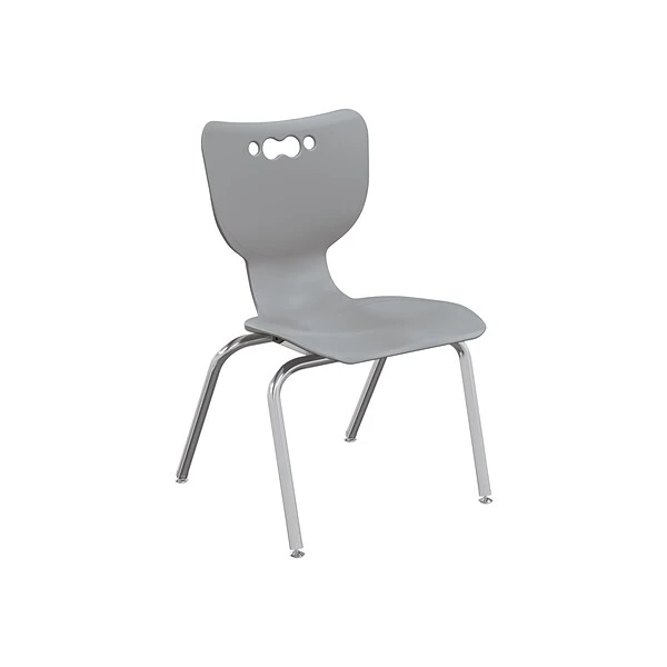 MooreCo Hierarchy 4-Leg Plastic School Chair, Gray (53316-1-GREY-NA-CH)