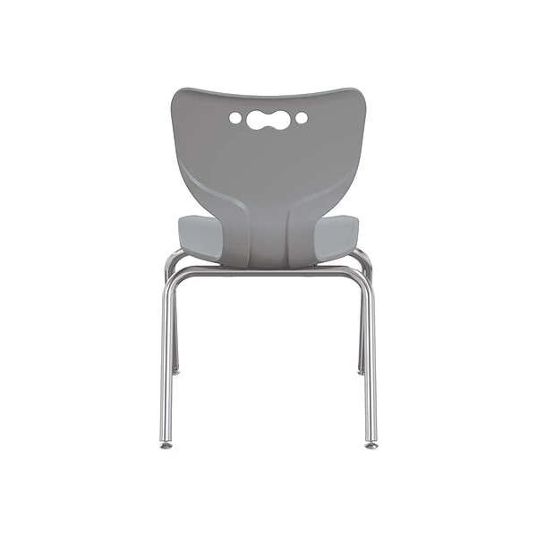 MooreCo Hierarchy 4-Leg Plastic School Chair, Gray (53316-1-GREY-NA-CH) - Image 2