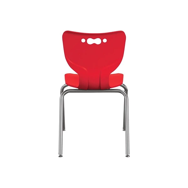 MooreCo Hierarchy 4-Leg Plastic School Chair, Red (53318-1-RED-NA-CH) - Image 2