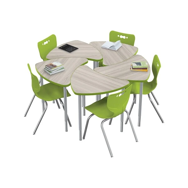 MooreCo Hierarchy 4-Leg Plastic School Chair, Green (53316-1-GREEN-NA-CH) - Image 5