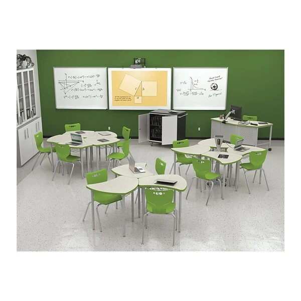MooreCo Hierarchy 4-Leg Plastic School Chair, Green (53316-1-GREEN-NA-CH) - Image 6