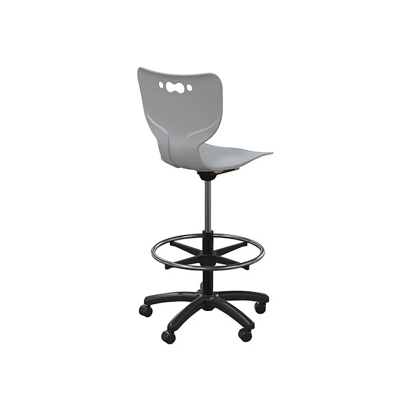 MooreCo Hierarchy 5-Star Plastic School Chair, Cool Gray (53512-GREY-NA-HC)