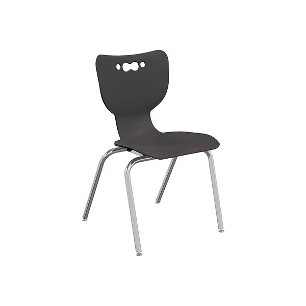 MooreCo Hierarchy 4-Leg Plastic School Chair, Black (53318-1-BLACK-NA-CH)