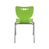 MooreCo Hierarchy 4-Leg Plastic School Chair, Chrome/Green (53318-1-GREEN-NA-CH)
