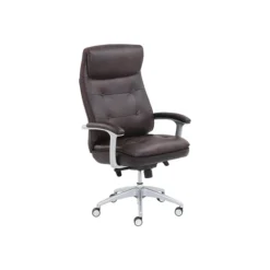 Beautyrest Royo Ergonomic Leather Executive Big & Tall Chair, 400 Lb. Capacity, Brown (51449)